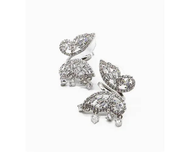 Cercei Papillon Argintii