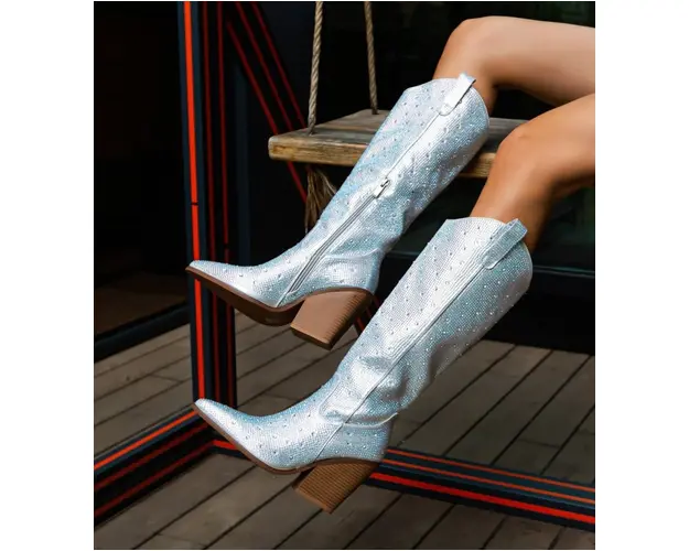 Cizme dama Aran Argintii