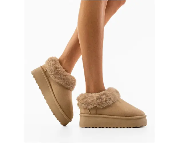 Cizme tip Ug Jaden Beige