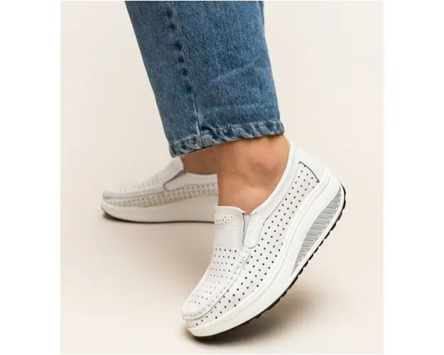 Pantofi Casual Bicaz Albi