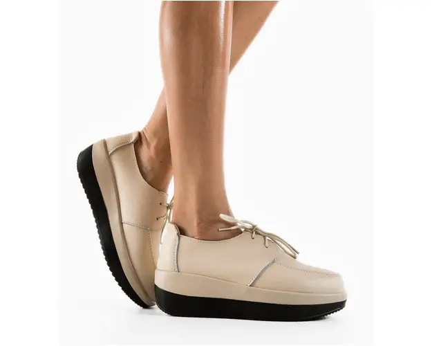 Pantofi Casual Creamt Bej