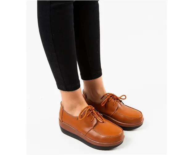 Pantofi Casual Creamt Camel