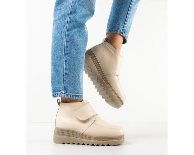 Pantofi casual dama Aarron Bej