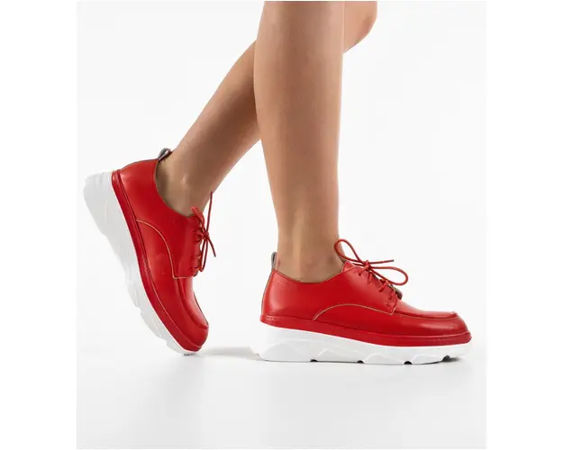 Pantofi casual dama Frelly Rosii
