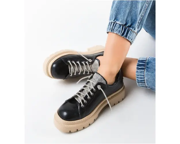 Pantofi casual dama Friday Negri 5