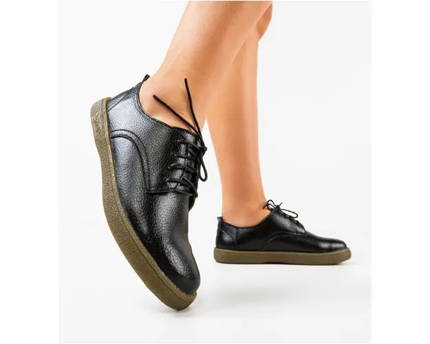 Pantofi casual dama Lactose Negri