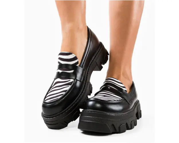 Pantofi casual dama Roksol Zebra