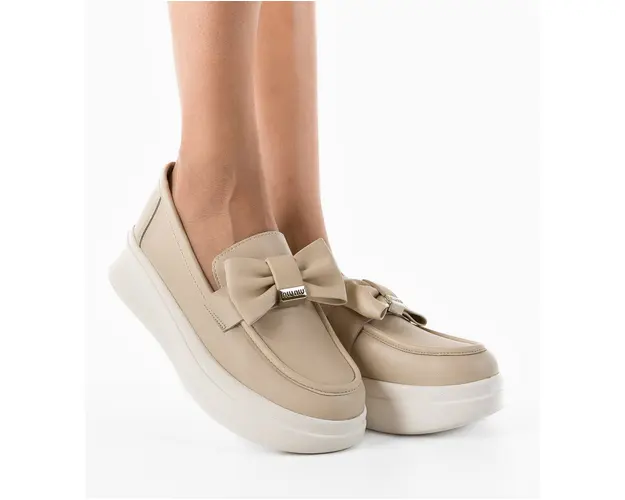 Pantofi casual dama Volga Bej