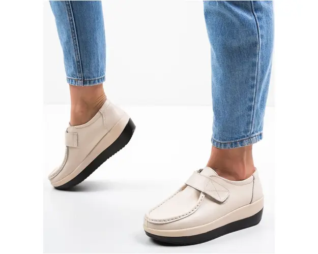 Pantofi Casual Groma Bej