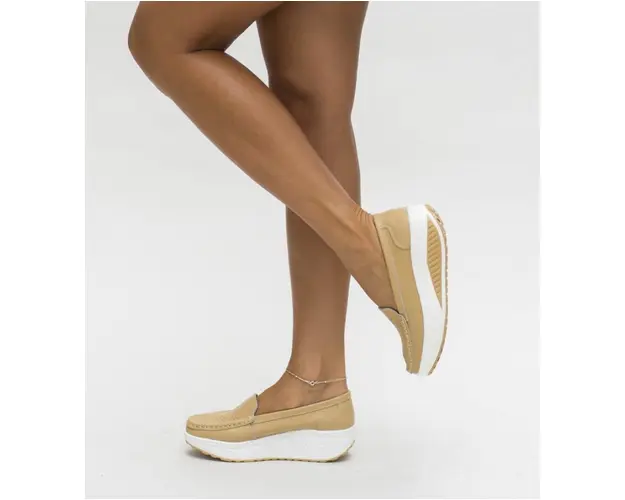 Pantofi Casual Musta Bej