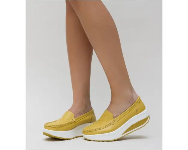 Pantofi Casual Musta Galbeni