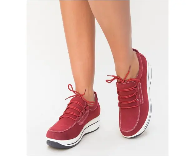 Pantofi Casual Ronto Rosii 2