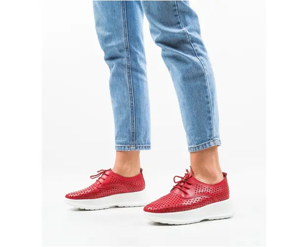 Pantofi Casual Thorp Rosii