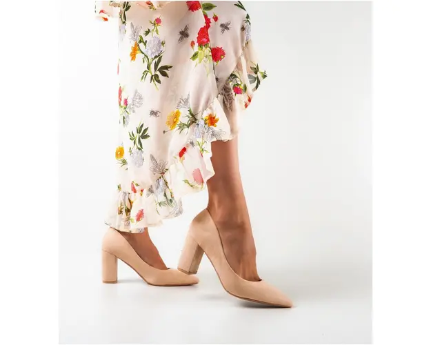 Pantofi cu toc Arka Bej