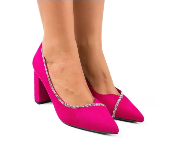 Pantofi cu toc Bavalka Fuchsia