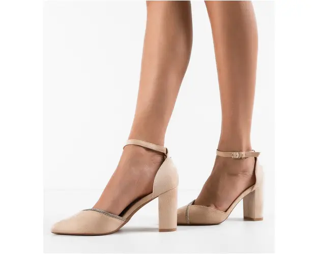 Pantofi cu toc Hajag Bej