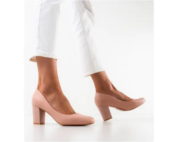 Pantofi cu toc Oliva Roz