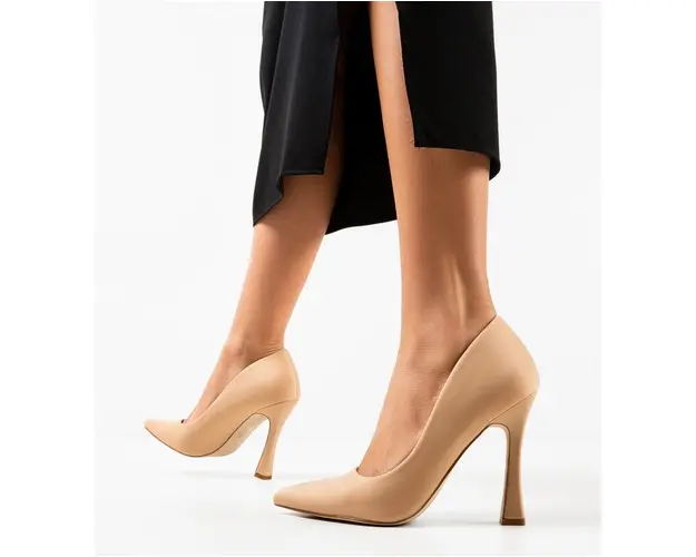 Pantofi cu toc Olyga Bej