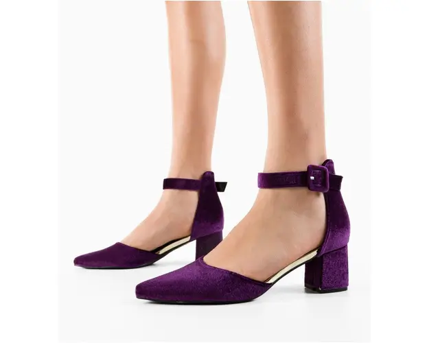 Pantofi cu toc Saif Mov