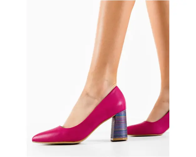 Pantofi cu toc Tuka Fuchsia