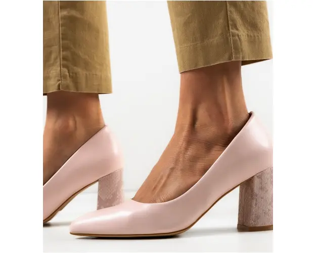 Pantofi cu toc Tuka Roz