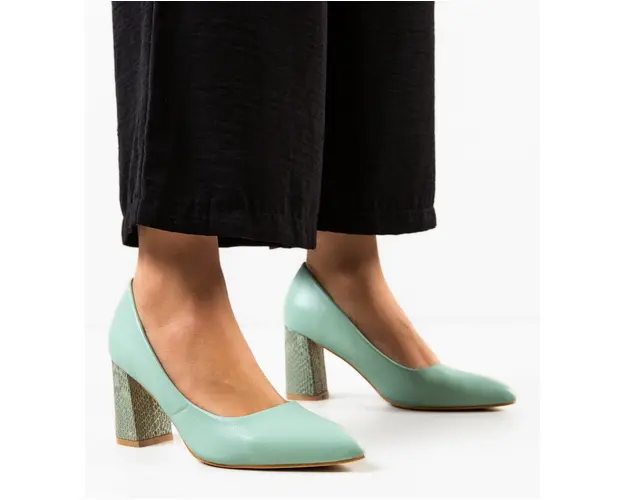 Pantofi cu toc Tuka Verzi