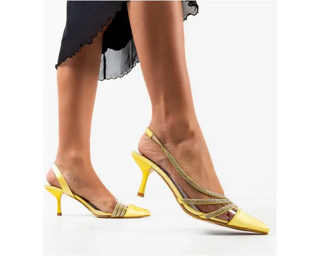 Pantofi cu toc Yildiz Galbeni