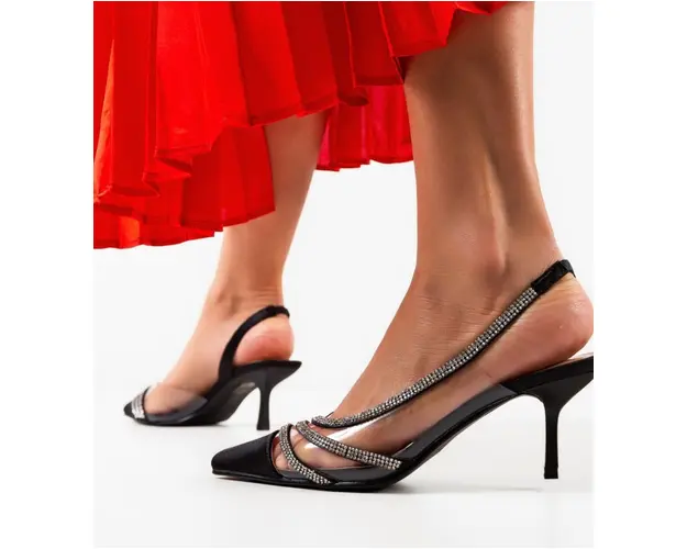 Pantofi cu toc Yildiz Negri