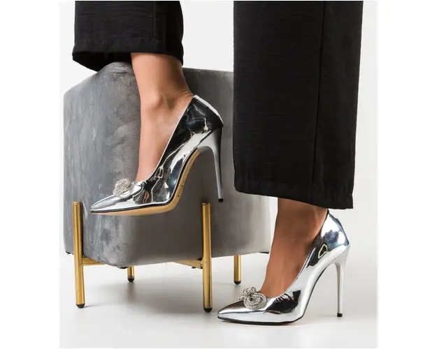 Pantofi dama Famas Argintii