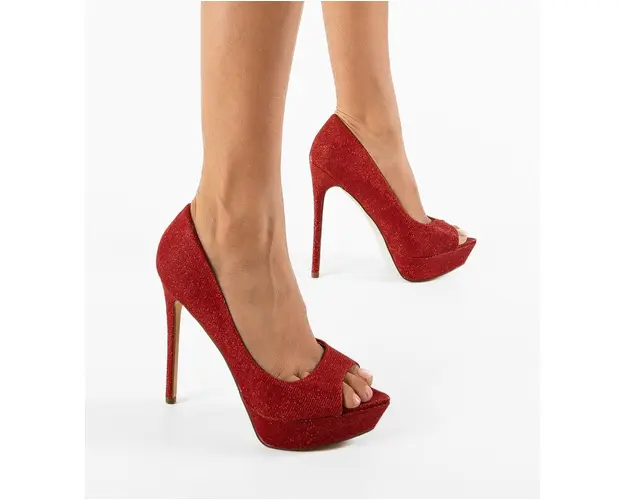 Pantofi dama Ferguson Rosii 2