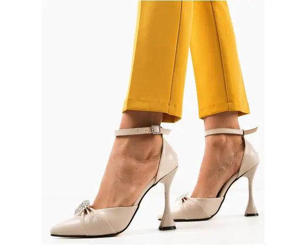 Pantofi dama Gre Bej