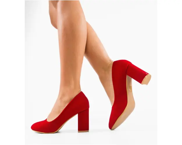 Pantofi dama Lorna Rosii 2