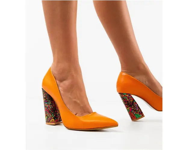 Pantofi dama Monina Portocalii