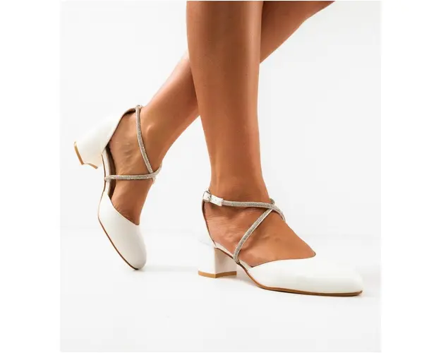 Pantofi dama Plikam Albi