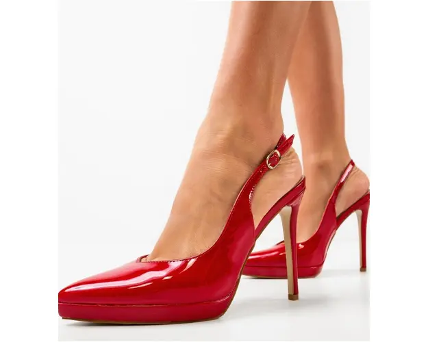 Pantofi dama Rajendra Rosii