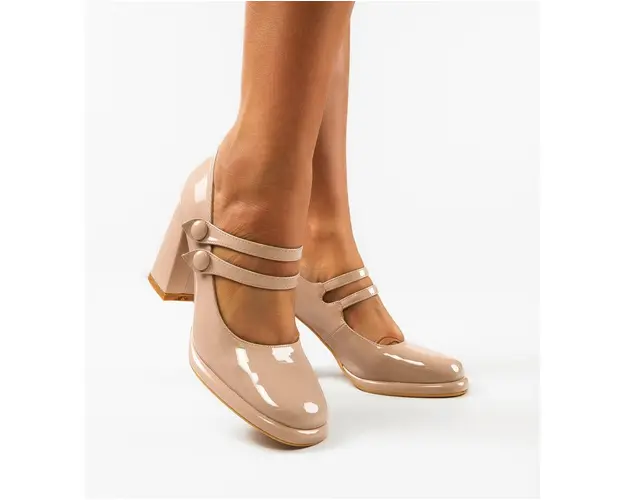 Pantofi dama Vintage Bej