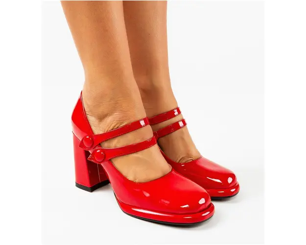 Pantofi dama Vintage Rosii