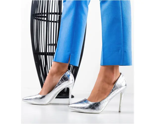 Pantofi Peters Argintii