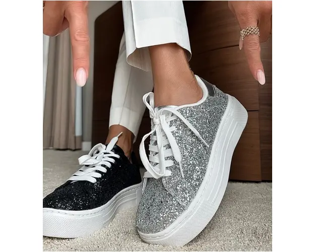 Pantofi Sport Liber Argintii