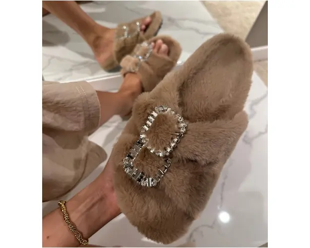 Papuci dama Akasa Bej