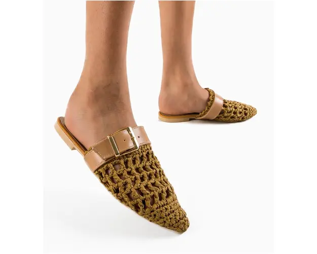 Papuci dama Beachy Bej