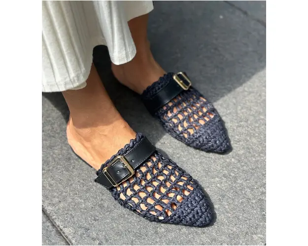 Papuci dama Beachy Bleumarin