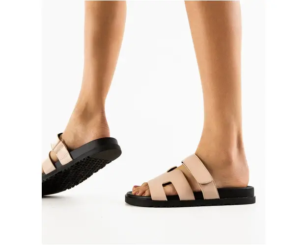 Papuci dama Dermes Bej