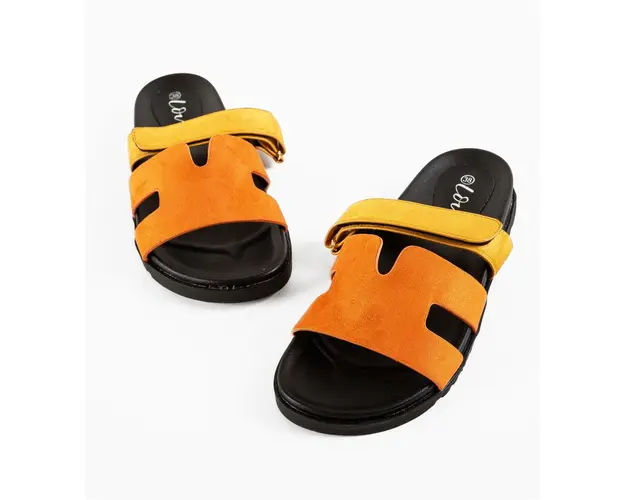 Papuci dama Dermes Portocalii