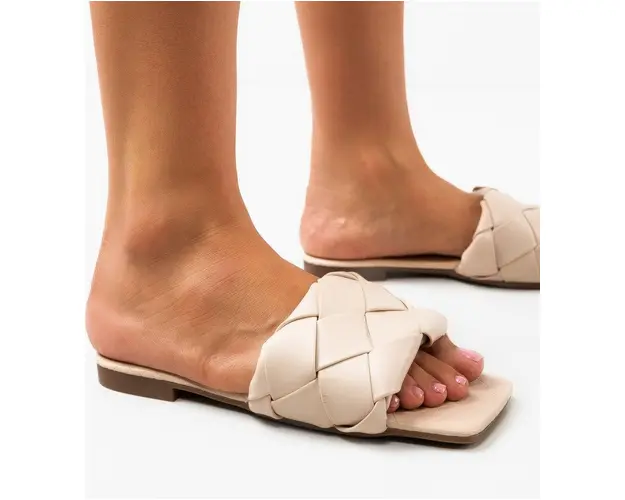 Papuci dama Hild Bej