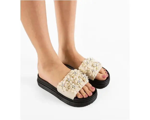 Papuci dama Luban Bej