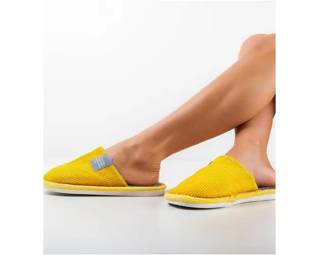 Papuci de casa Savanna Galbeni