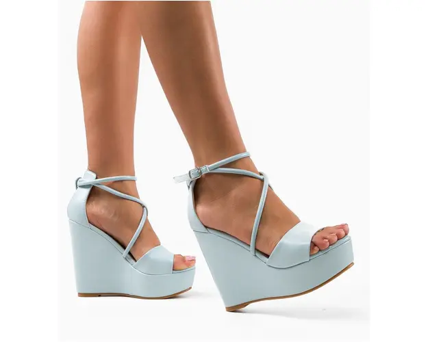 Platforme dama Denver Albastre