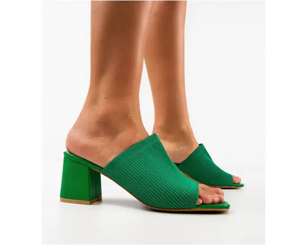 Saboti cu toc Batsel Verzi