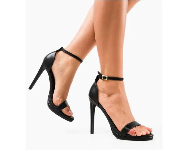 Sandale cu toc Aelian Negre